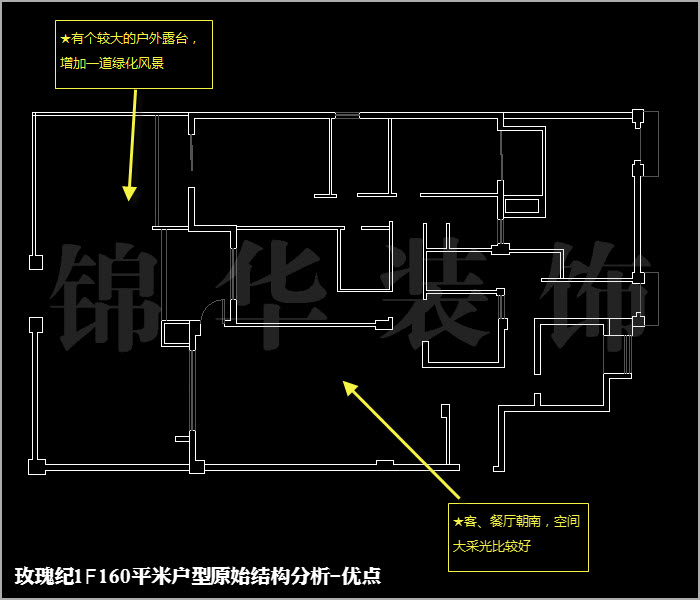 融僑中央花園玫瑰紀(jì)一樓160平米 戶(hù)型
