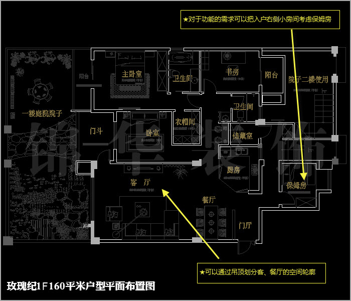 融僑中央花園玫瑰紀(jì)一樓160平米 戶(hù)型