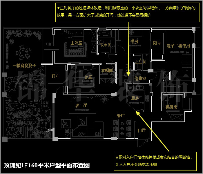 融僑中央花園玫瑰紀(jì)一樓160平米 戶(hù)型